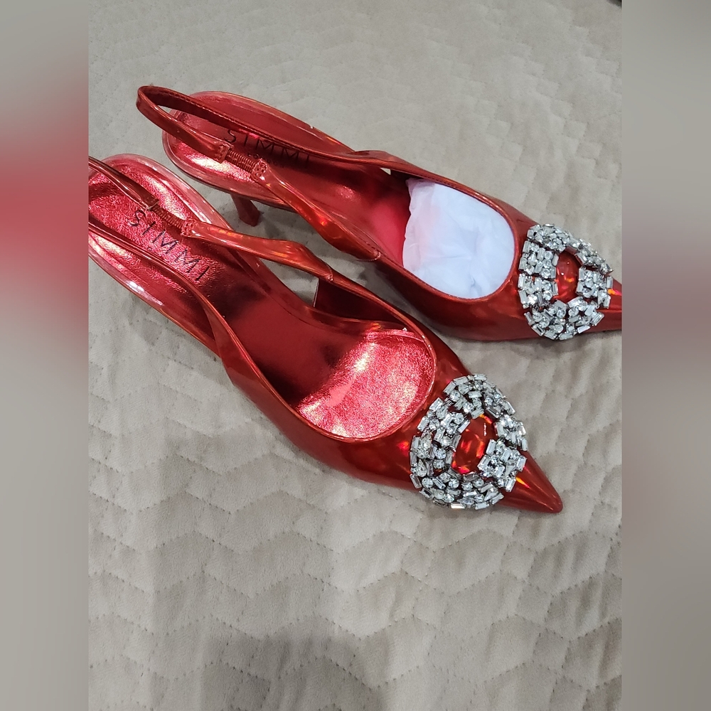 Simmi brand women's shoes, bright red color, size 39. - Picture 5 of 7